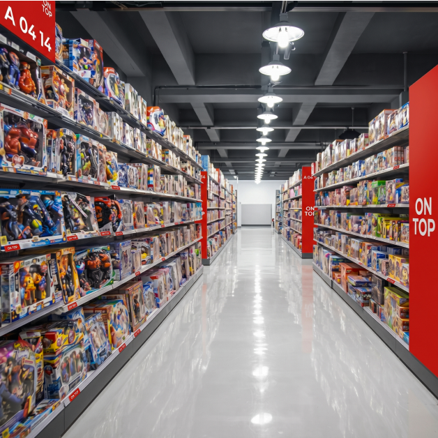 ON TOP toy showroom product aisles